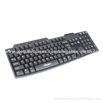 Great Shape Multimedia Wired Keyboard with Laser Printing Keycaps and Five Million Cycles Lifespan